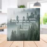 Create Your Own Quote Ceramic Tile<br><div class="desc">Create your own custom quote  ceramic tile home decor. Features minimalist typewriter typography and forest nature background.</div>