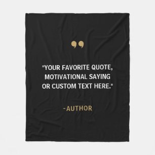 Create Your Own Quote Fleece Blanket