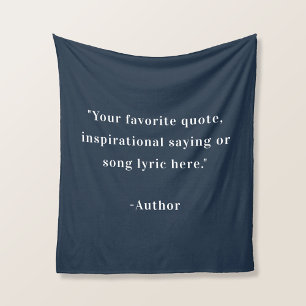 Create Your Own Quote Fleece Blanket