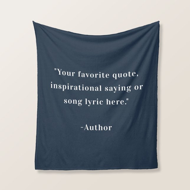 Create Your Own Quote Fleece Blanket (Creator Uploaded)