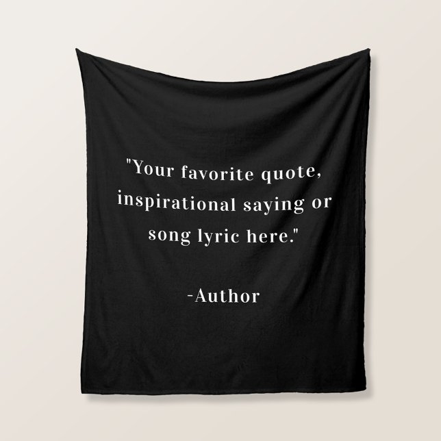 Create Your Own Quote Fleece Blanket (Creator Uploaded)