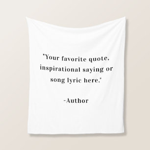 Create Your Own Quote Fleece Blanket