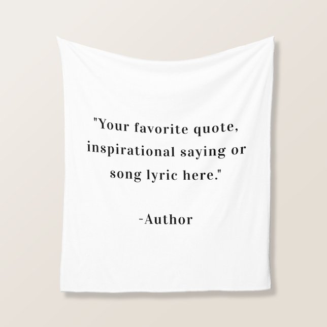 Create Your Own Quote Fleece Blanket (Creator Uploaded)