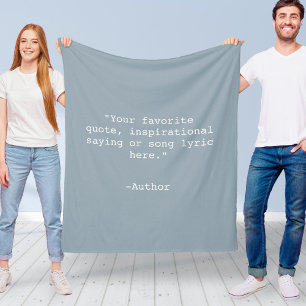 Create Your Own Quote Fleece Blanket