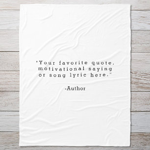 Create Your Own Quote Fleece Blanket