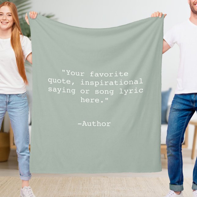 Create Your Own Quote Fleece Blanket (Creator Uploaded)