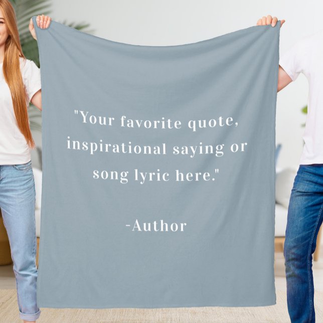 Create Your Own Quote Fleece Blanket (Creator Uploaded)