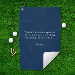 Create Your Own Quote Golf Towel<br><div class="desc">Create your own custom quote gold towel. Features your personalised saying ,  song lyric or text in minimalist typewriter style typography.</div>