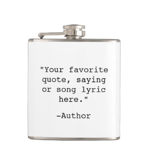 Create Your Own Quote Hip Flask