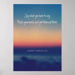 Create Your Own Quote Lake Sunset Poster