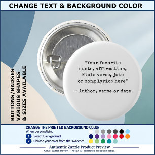 Create Your Own Quote, Lyric, Verse, Joke, Text B 3 Cm Round Badge