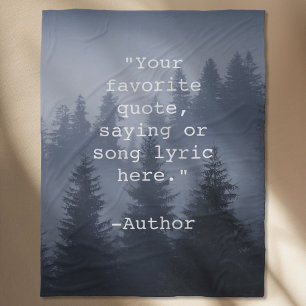 Create Your Own Quote Nature Landscape Fleece Blanket