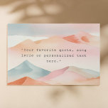 Create Your Own Quote Pastel Desert Landscape Faux Canvas Print<br><div class="desc">Create your own custom quote faux canvas wall art. Features minimalist typewriter typography and pastel watercolor style desert landscape background.</div>
