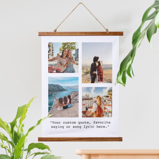 Create Your Own Quote Photo Collage Hanging Tapestry (Creator Uploaded)
