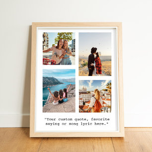 Create Your Own Quote Photo Collage Poster