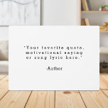Create Your Own Quote Plaque<br><div class="desc">Create your own custom quote plaque home decor. Add your favourite saying,  bible verse song lyric or personalised text in minimalist typewriter style typography.</div>