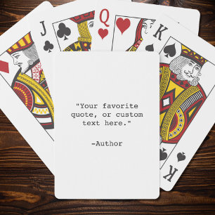 Create Your Own Quote Playing Cards