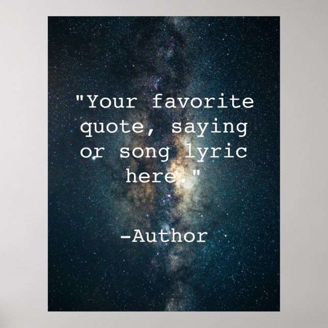 Create Your Own Quote Poster (Front)