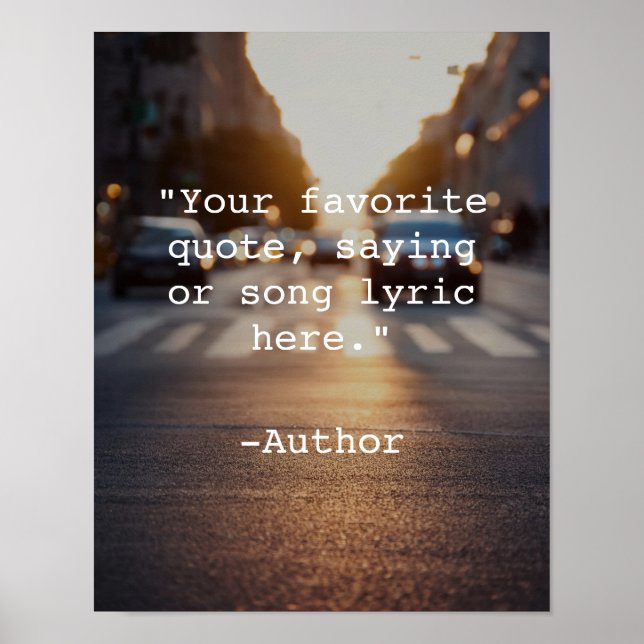 Create Your Own Quote Poster (Front)