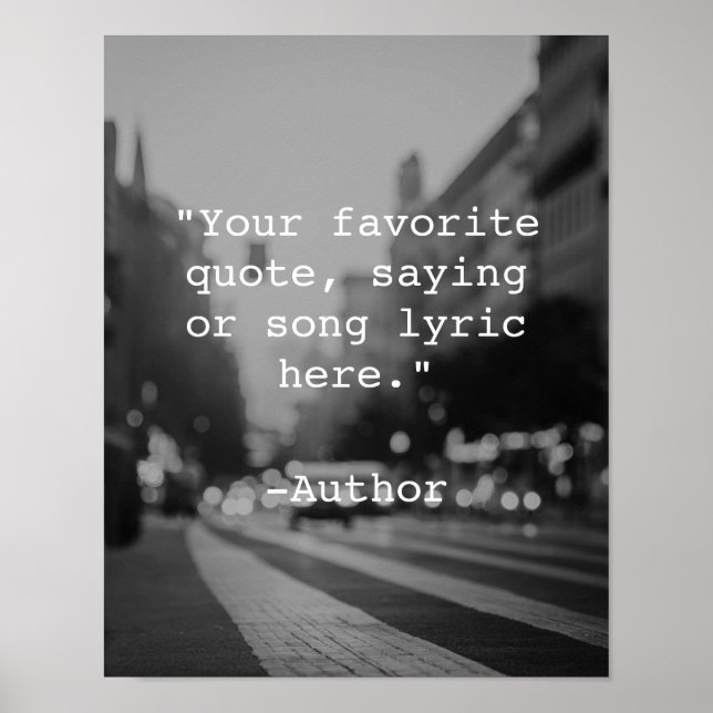 Create Your Own Quote Poster (Front)