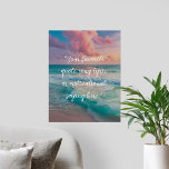 Create Your Own Quote Poster<br><div class="desc">Create your own custom quote poster wall art. Features minimalist script typography on sunset ocean landscape with waves and sky</div>