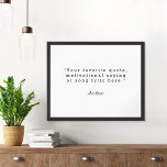 Create Your Own Quote Poster<br><div class="desc">Create your own custom quote poster wall art. Features minimalist typewriter typography.</div>