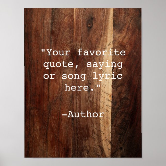 Create Your Own Quote Poster (Front)