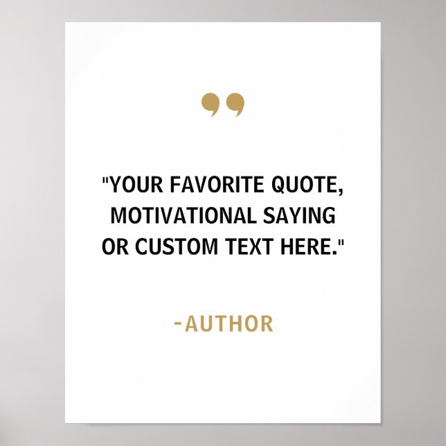 Create Your Own Quote Poster (Front)