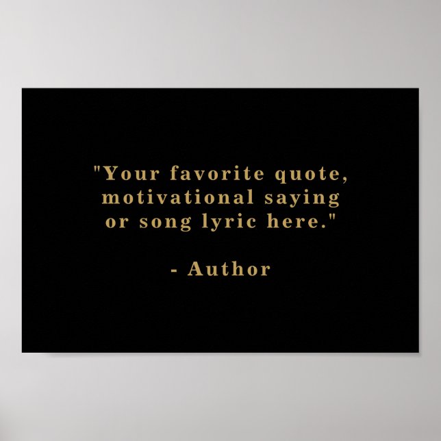 Create Your Own Quote Poster (Front)