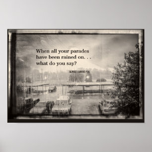 Create Your Own Quote Rainy Parking Lot Poster