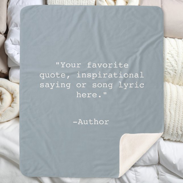Create Your Own Quote Sherpa Blanket (Creator Uploaded)