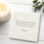 Create Your Own Quote Stone Coaster<br><div class="desc">Create your own custom quote coaster. Features minimalist typewriter typography.</div>