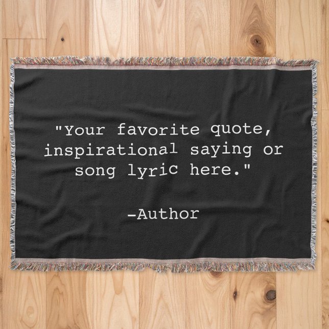 Create Your Own Quote Throw Blanket (Creator Uploaded)
