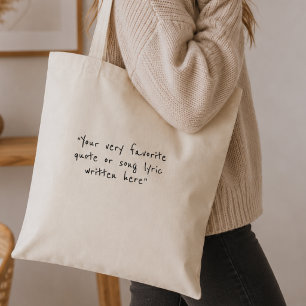 Create your own quote tote bag