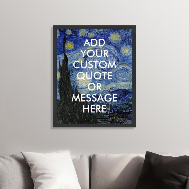 Create Your Own Quote Van Gogh Starry Night Poster (Creator Uploaded)