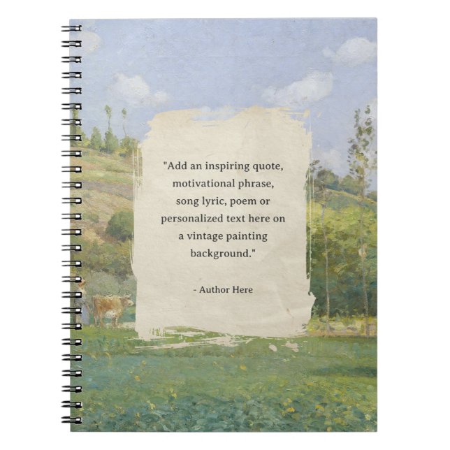 Create Your Own Quote Vintage Painting Notebook (Front)