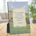 Create Your Own Quote Vintage Painting Plaque<br><div class="desc">Create your own custom quote plaque in a cottagecore aesthetic style featuring your favourite inspirational saying,  song lyric or personalised text on a vintage landscape painting background.</div>