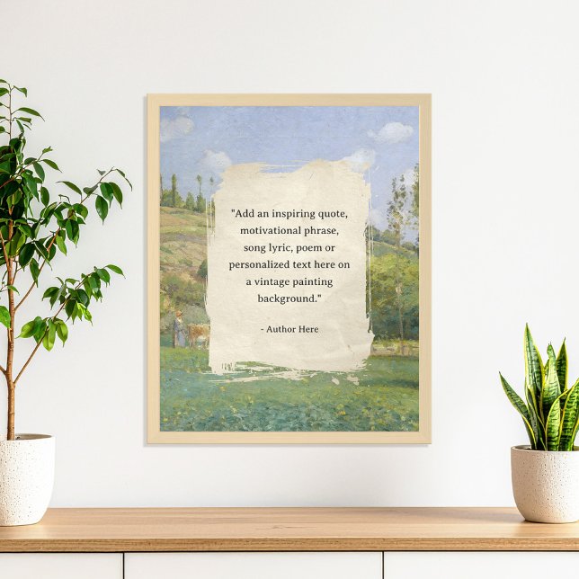 Create Your Own Quote Vintage Painting Poster (Creator Uploaded)