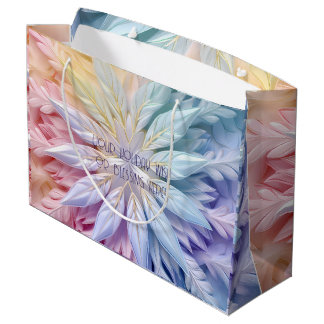 Create Your Own Rainbow Christmas Snowflake Large Gift Bag