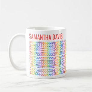 Create Your Own Rainbow Hidden Message & Name R Coffee Mug