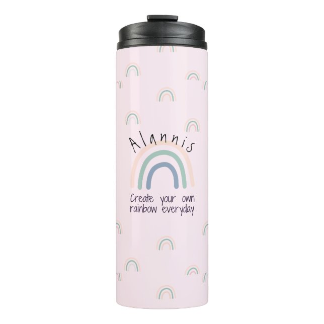 Create Your Own Rainbow Personalised Thermal Tumbler (Front)
