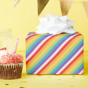 Create Your Own Rainbow Striped Wrapping Paper