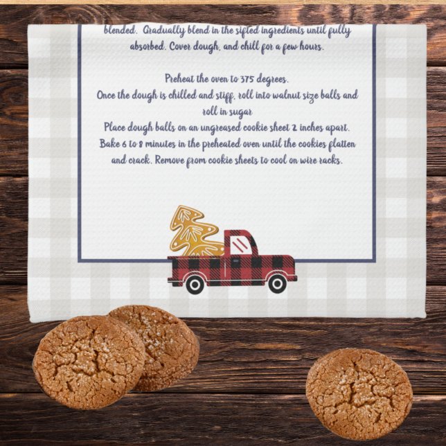 Create your own Recipe keepsake Christmas Truck Tea Towel (Creator Uploaded)