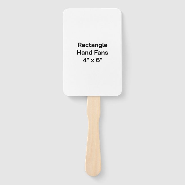 Create Your Own Rectangle Hand Fans (Front)