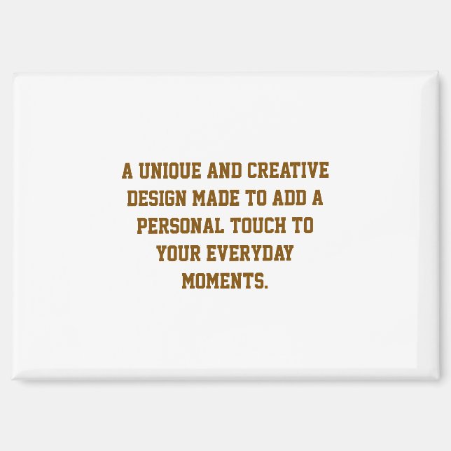 Create Your Own Rectangle Magnet (Front)