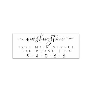 Create Your Own Rectangular Family Return Address Rubber Stamp