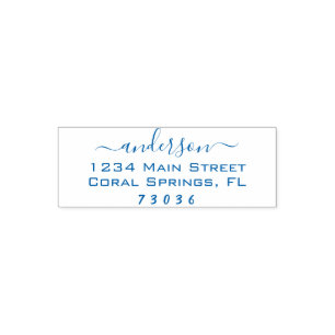 Create Your Own Rectangular Family Return Address Self-inking Stamp