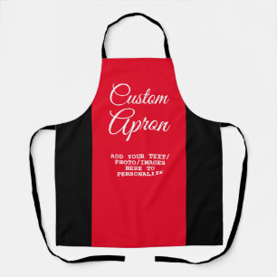 Create Your Own Red & Black Design Pattern Templat Apron