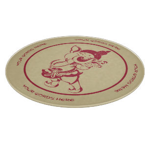 Create Your Own Red & Gold Ganesh Flute Cutting Board