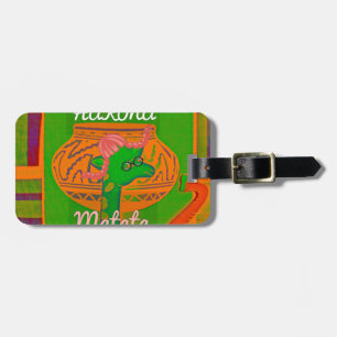 Create Your Own Red Golden Green Rasta Giraffe  Luggage Tag